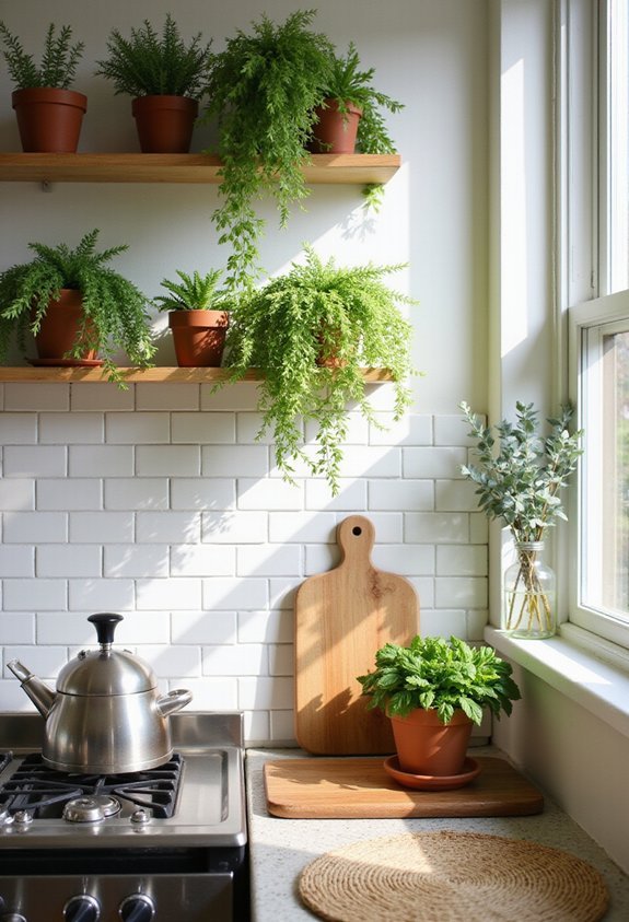 bring in natural kitchen greenery