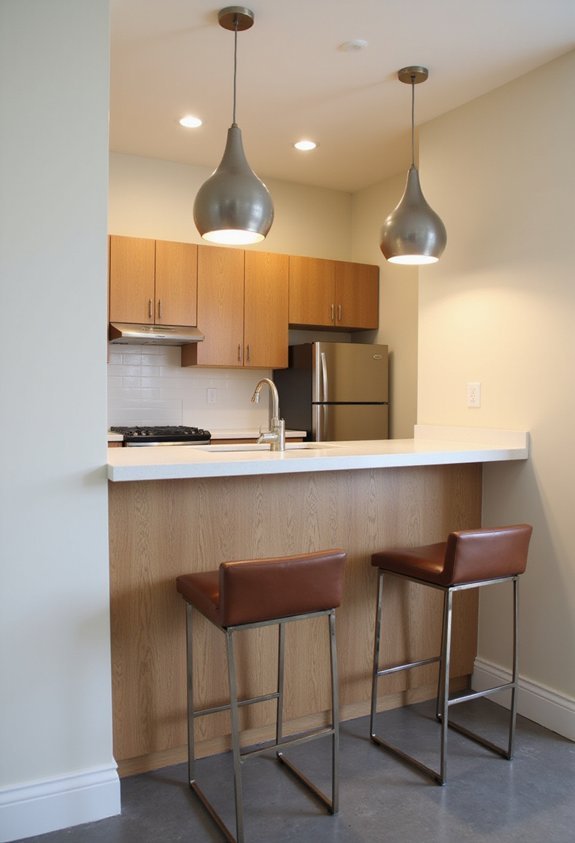 casual dining counter for guest suite