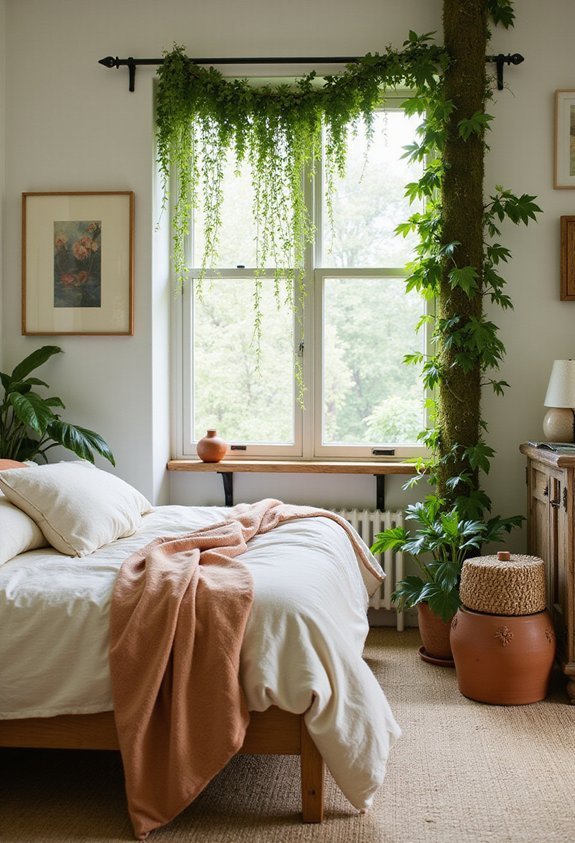 climbing plants with moss supports