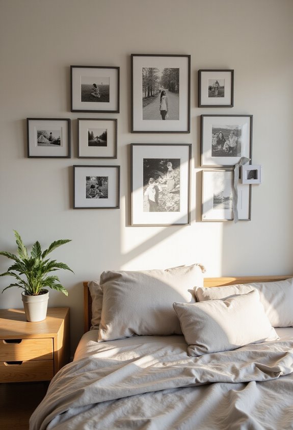 cohesive color coordinated intentional photo display