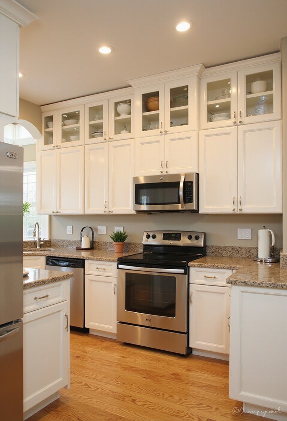 cohesive kitchen color coordination