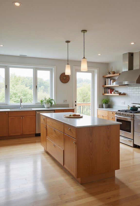 compact kitchen functionality without obstruction