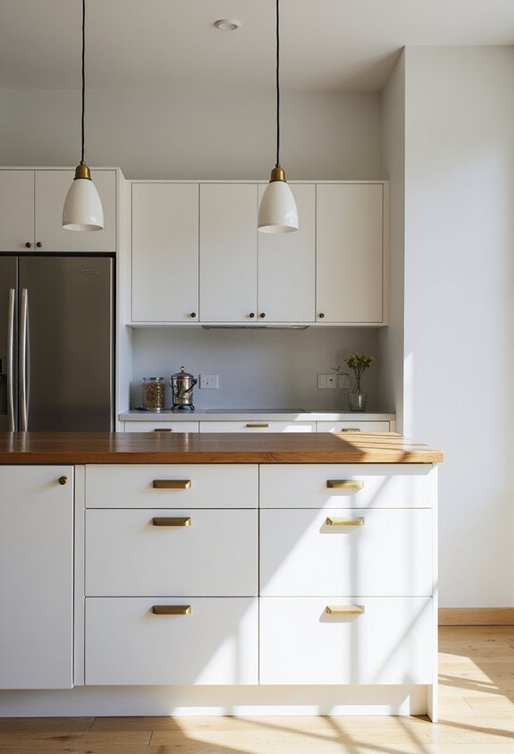 compact kitchen narrow island solution