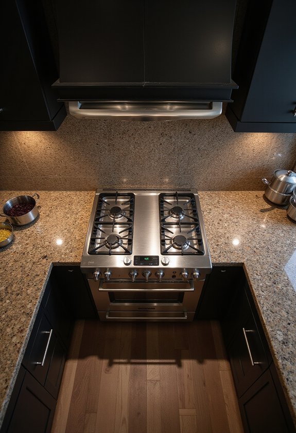 counter space enhances cooking efficiency