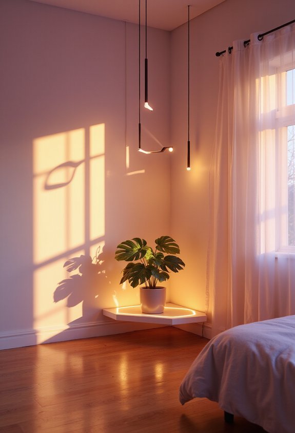 cozy corner mood lighting transformation