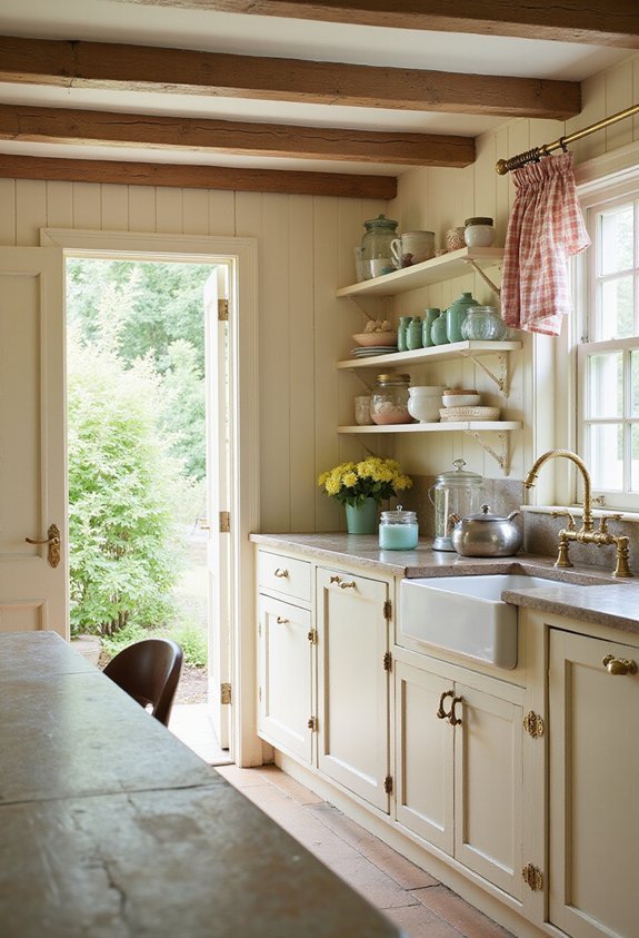 cozy countryside kitchen with vintage charm