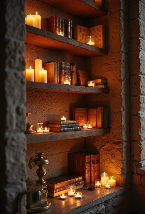 cozy creative and carefully placed candles