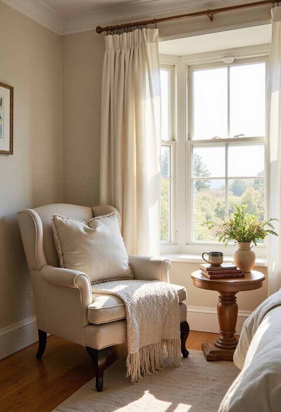 cozy reading space with window access
