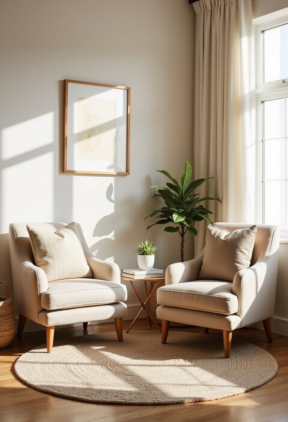 cozy shared relaxation nook