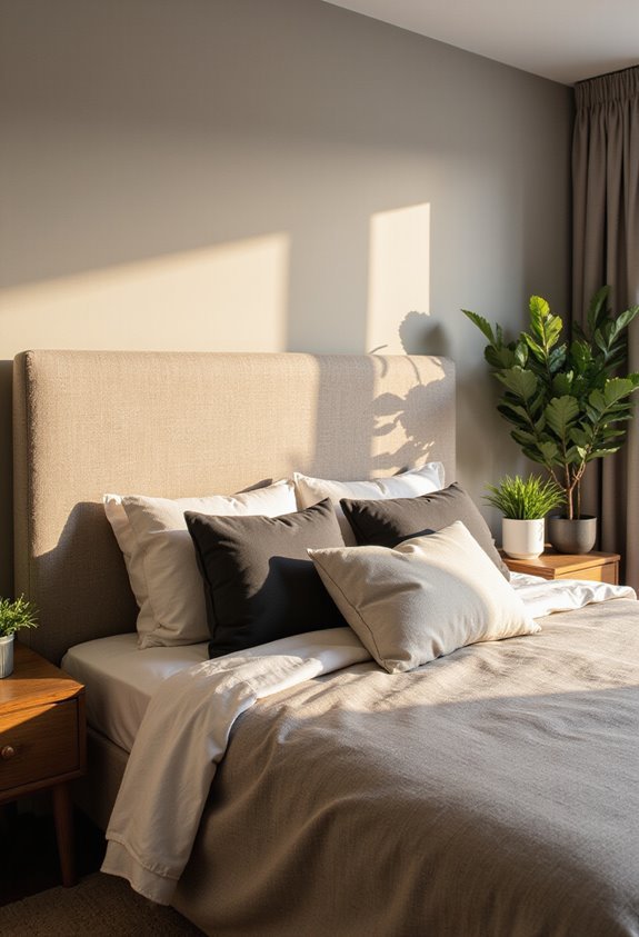 cozy upholstered fabric headboard diy