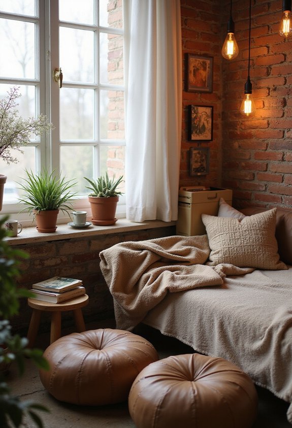 cozy vintage coffee study space