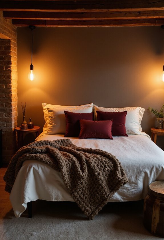 cozy warm textiles transform basement