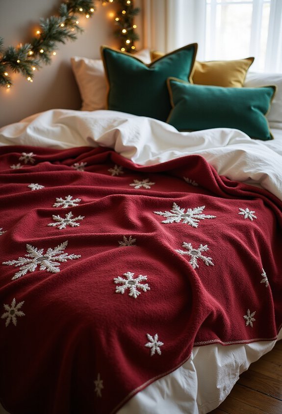 cozy weighted holiday themed therapeutic blankets