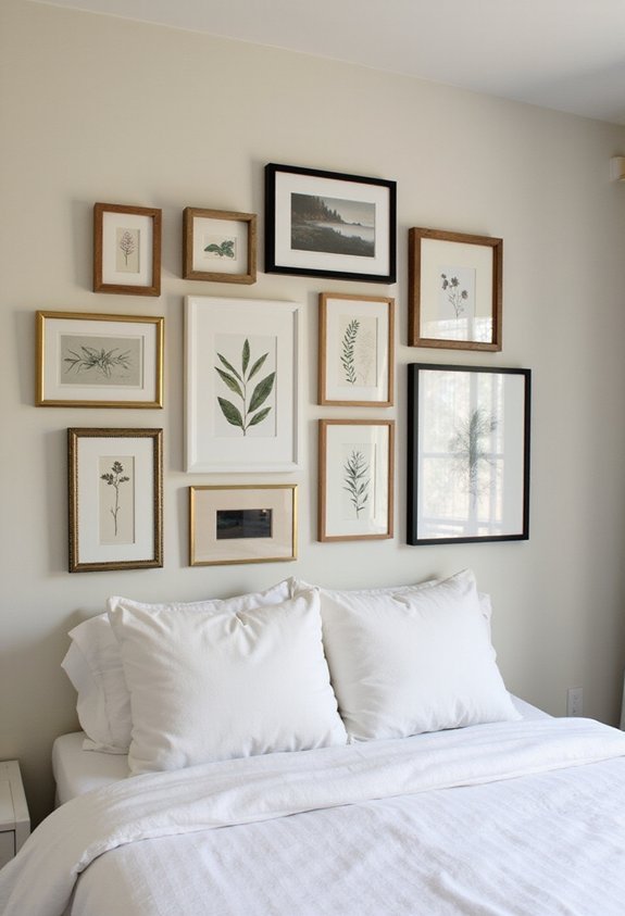 curated gallery wall art display