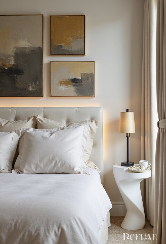 curated intentional visually compelling luxurious bedroom retreat