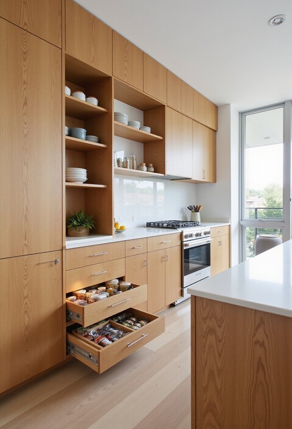 customized storage solutions optimize kitchen efficiency