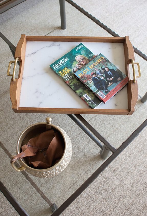 declutter coffee table neatly organize