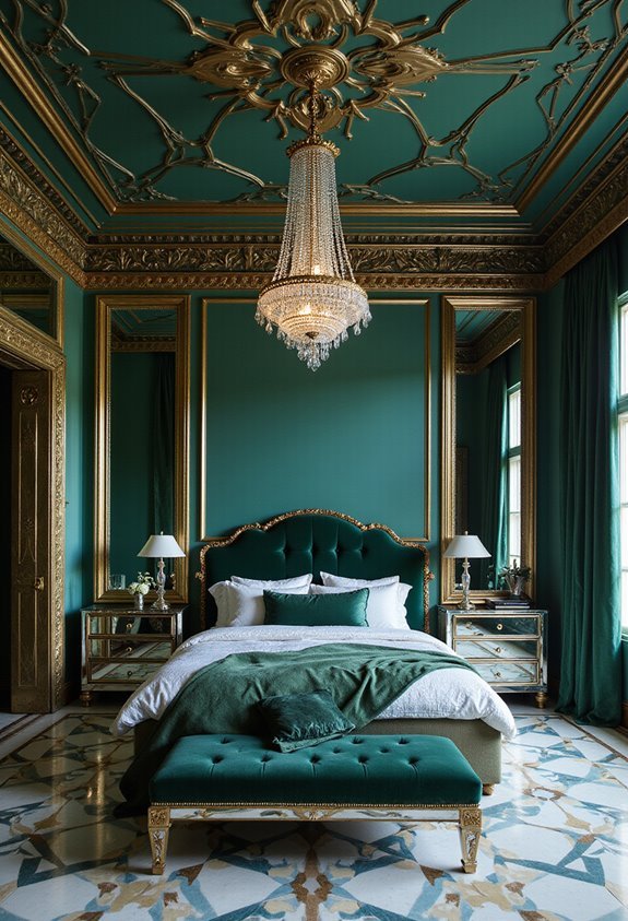 deco geometric angular architectural ceiling details