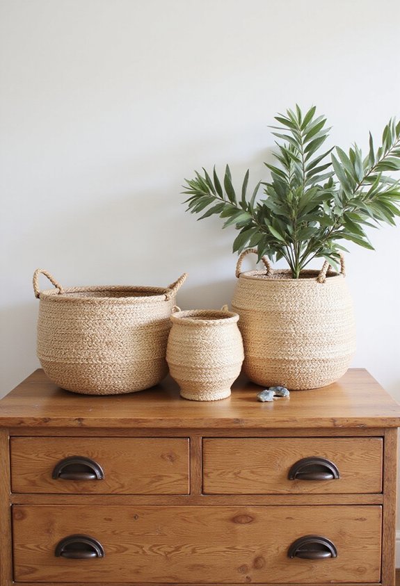 decorative baskets conceal and organize