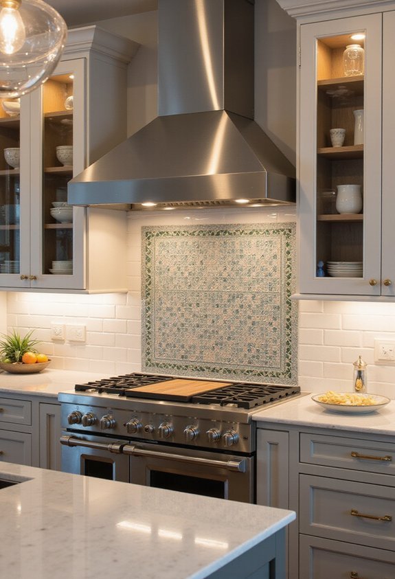 decorative functional kitchen backsplash design