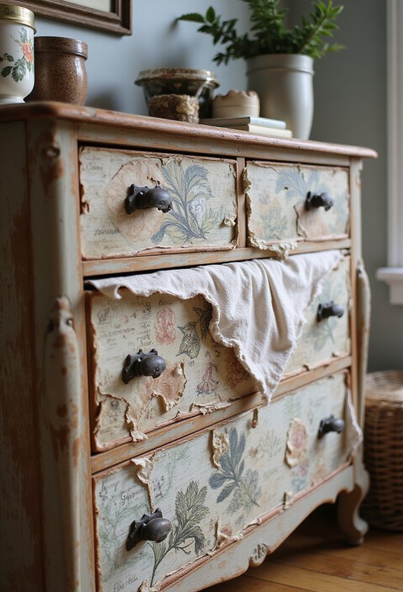 decoupage fabric texture artful transformation