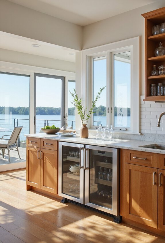 dedicated beverage station for entertaining