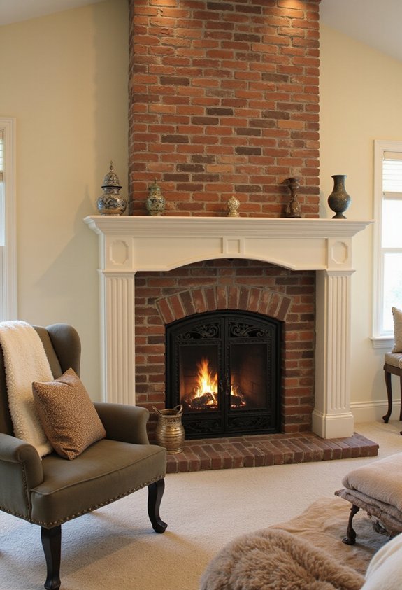 demanding yet enchanting wood burning fireplace