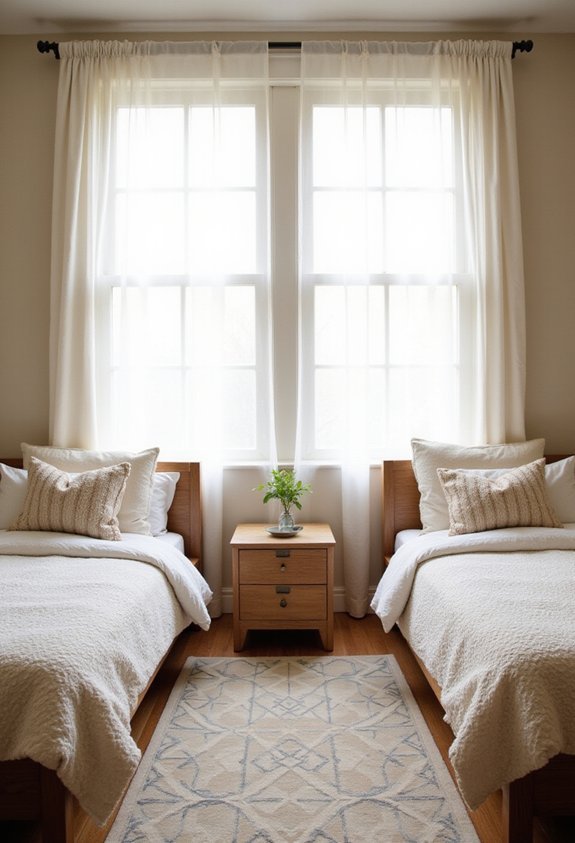 distinct zones through rugs and dividers