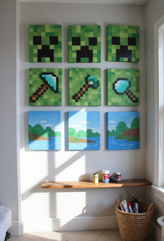 diy minecraft painting creative project