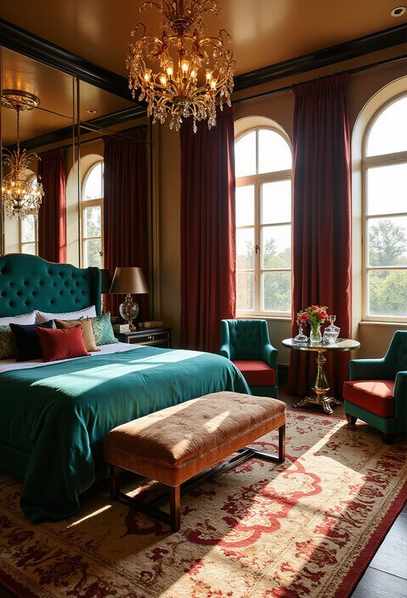 dramatic bold glamorous color centric