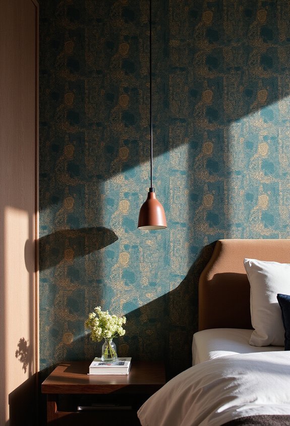 dramatic textured bold bedroom transformation