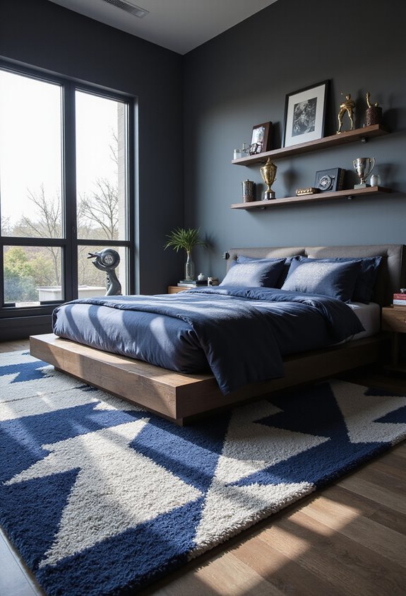 durable sports bedroom themed stain resistant rug