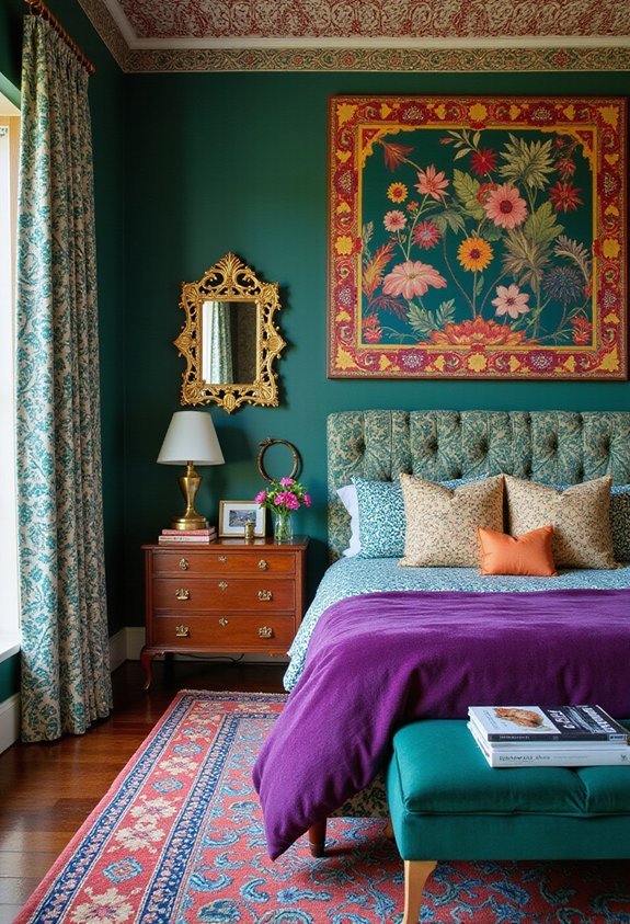 eclectic pattern curation creates cohesive maximalism