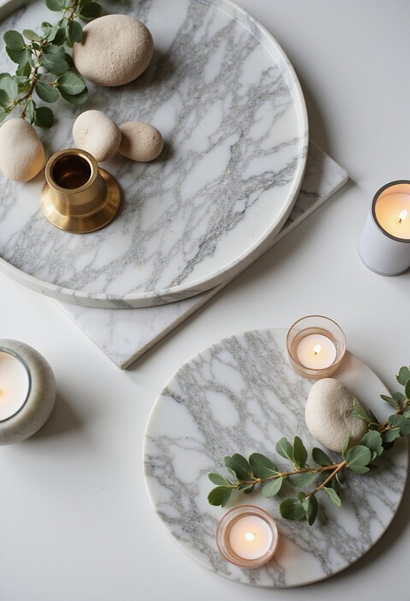 elevate with marble tray elegance
