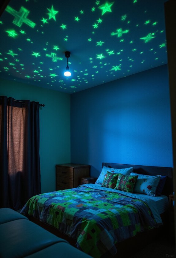 enchanting glow in the dark minecraft nighttime wonderland