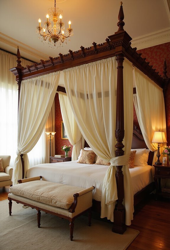 extravagant dramatic luxurious bedroom statement