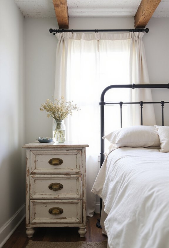 farmhouse nightstands with hidden storage