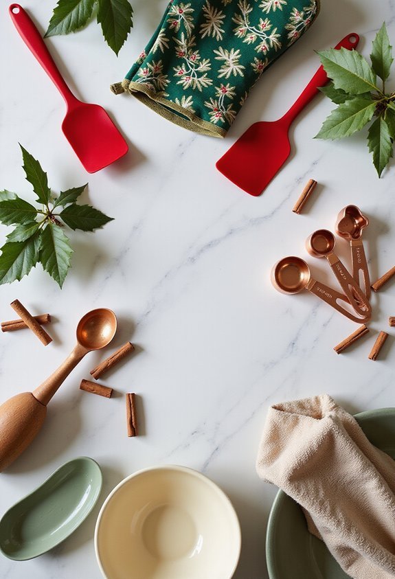 festive baking tools decorate kitchen
