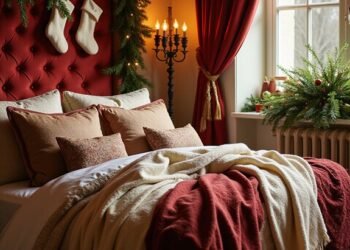 festive holiday bedroom decoration ideas