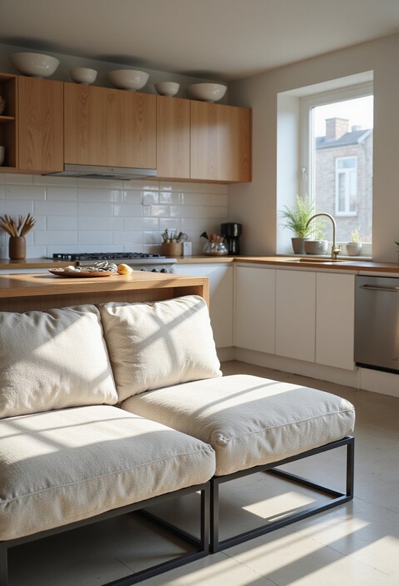 flexible adaptable open concept modular sofa