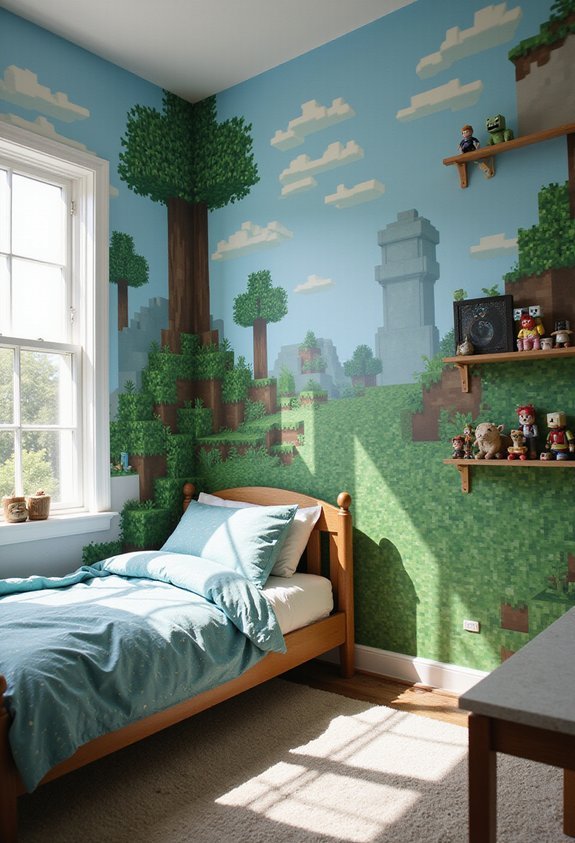 flexible customizable removable minecraft wallpaper