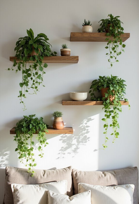 floating greenery softens room s atmosphere