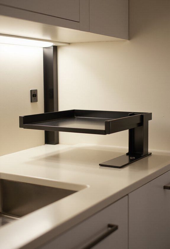fold down wall mounted space saving kitchen stands