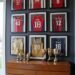framed jersey feature wall decor