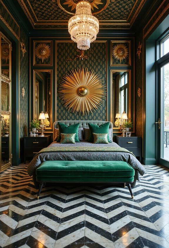 geometric art deco bold reflective