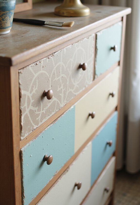 give dresser personality with stencils