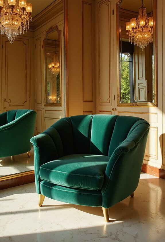 glamorous sculptural statement making comfortable seating