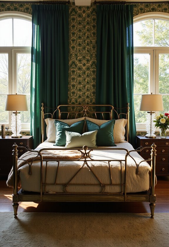 gleaming timeless refined bedroom centerpiece