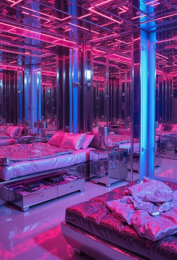 glitzy mirrored disco ball bedroom design