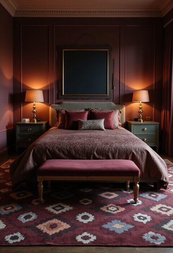 grounded visual textured focal statement rug